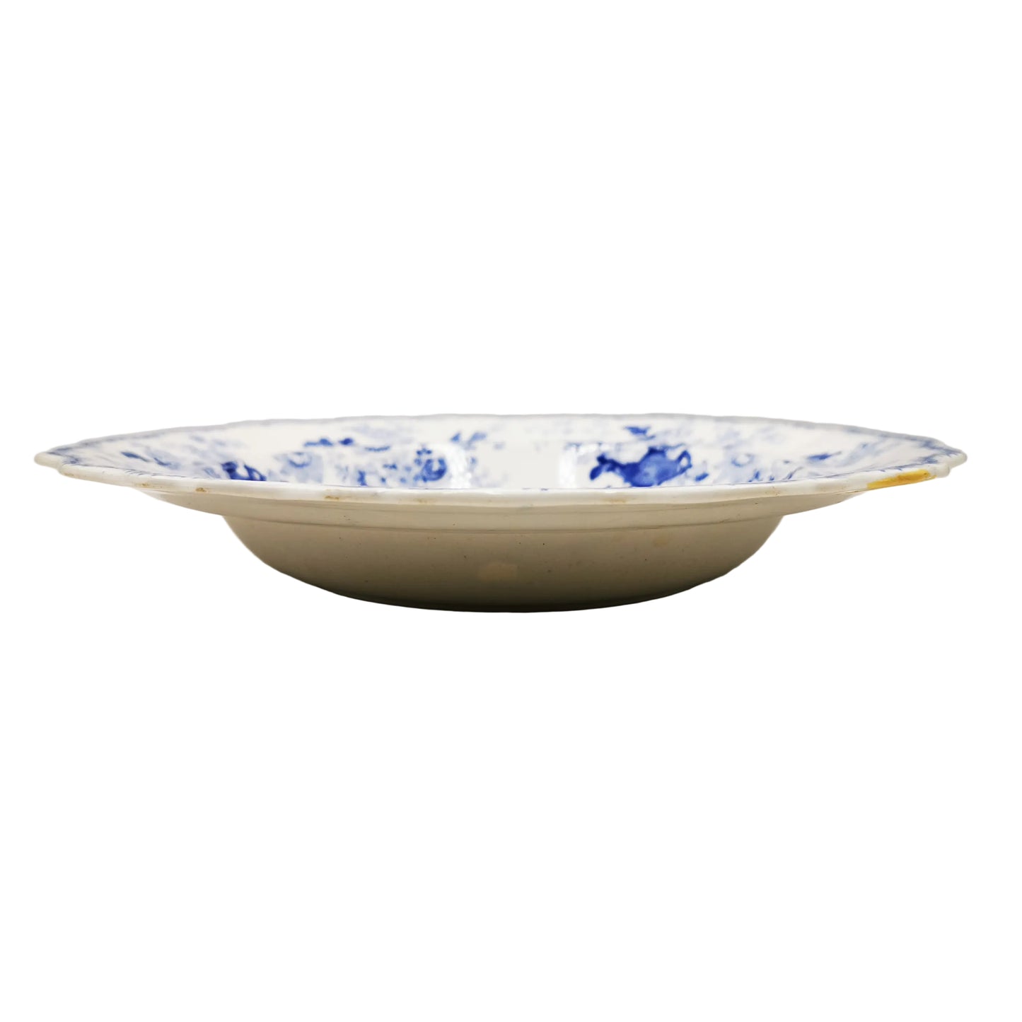 Chetham & Robinson Parisian Basket Soup Plate Blue and White China c1820