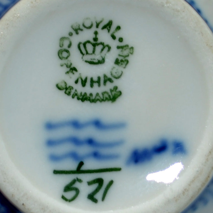 Royal Copenhagen Denmark 1/521 Blue and White China Cream Jug