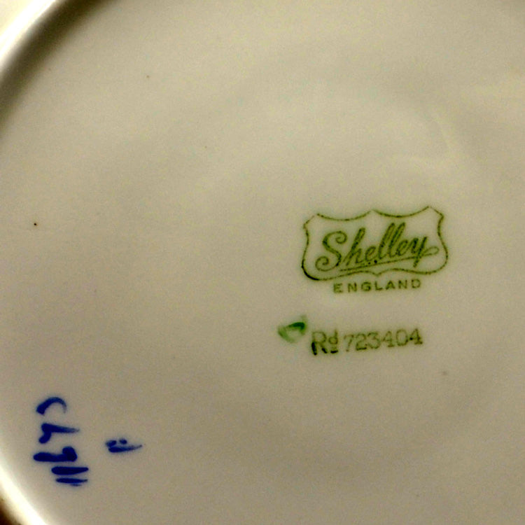 Shelley Queen Anne Garden Scene Square Tea plate 1929