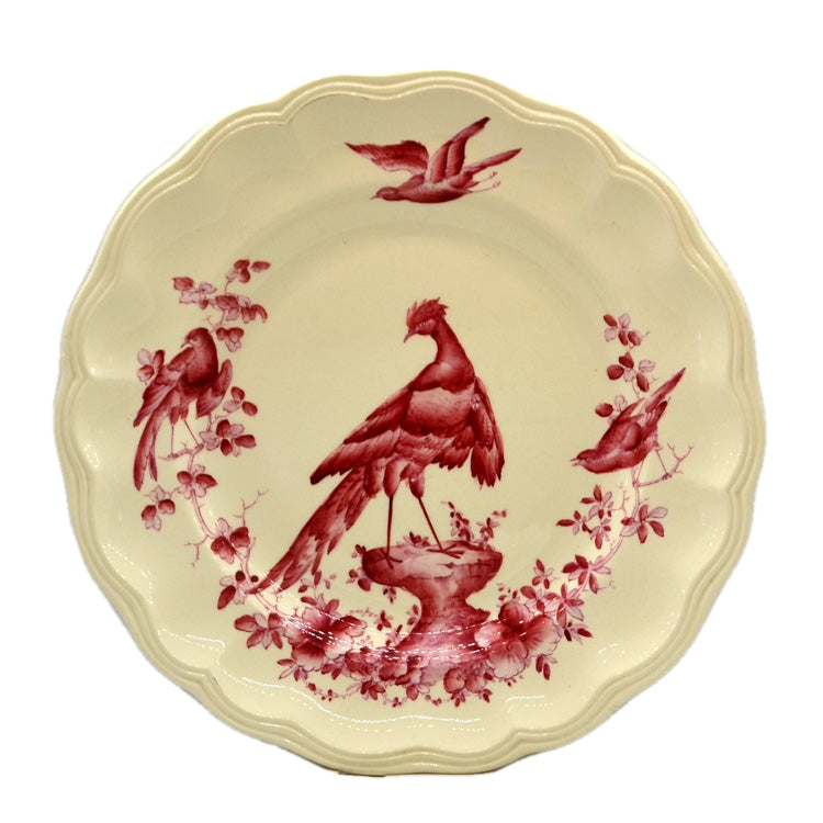 Copeland Spode Chelsea Bird Red and White China Dinner Plate Rd No