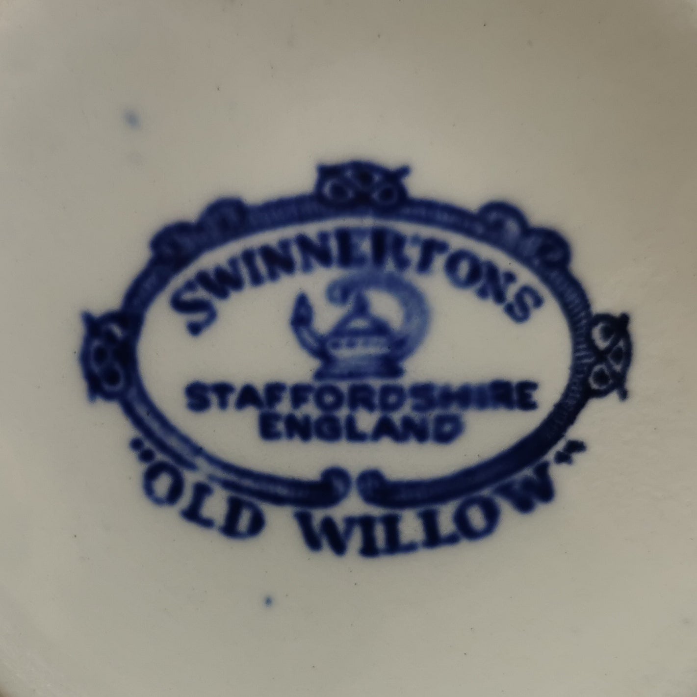 Swinnertons Blue and White China Old Willow Sugar Bowl