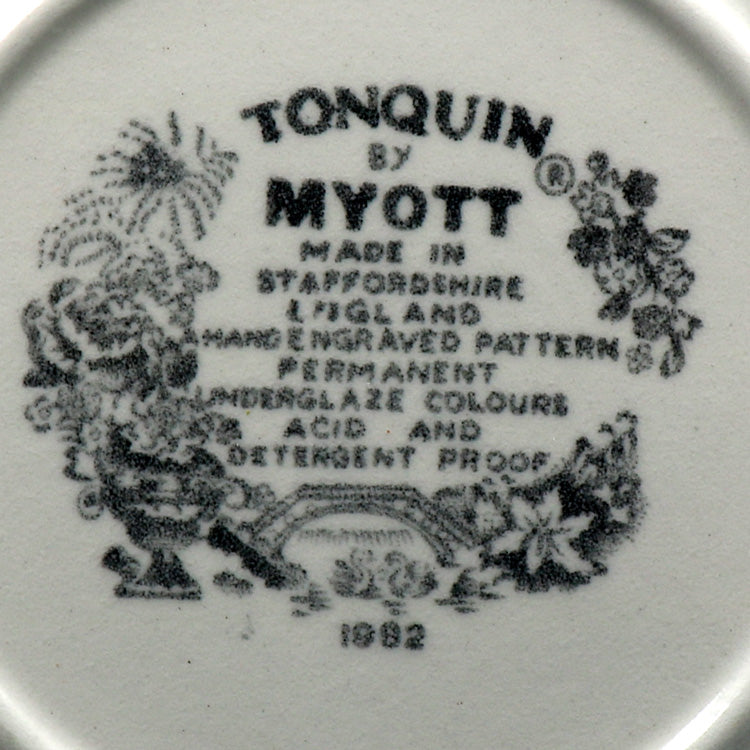 Myott Tonquin Blue and White China 9-Inch Soup Bowl