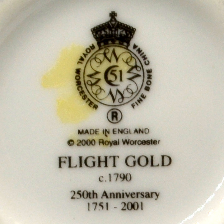 Royal Worcester China Caughley Mask-Head Flight Gold Jug