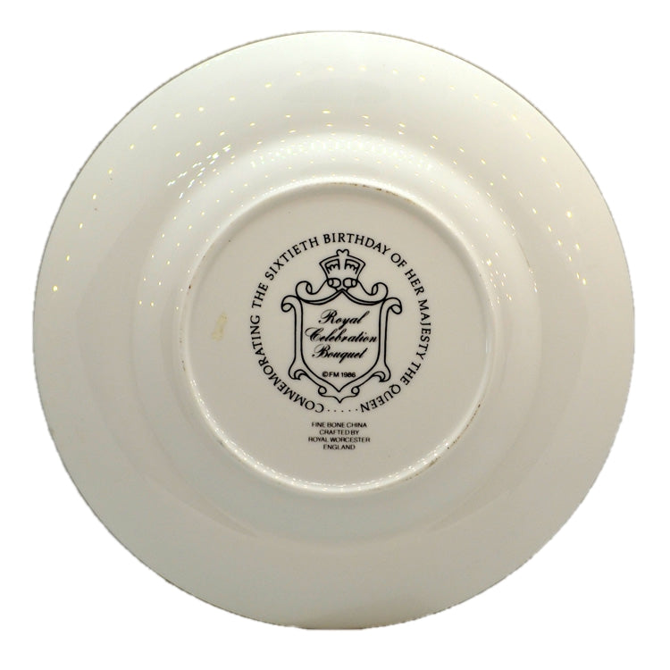 Royal Celebration Bouquet Royal Worcester China Plate-1986