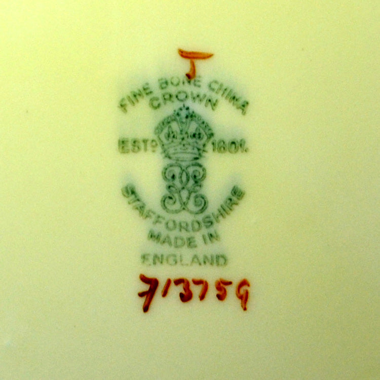 Crown Staffordshire Porcelain Floral China 713759 Daffodils Sugar Bowl c1930