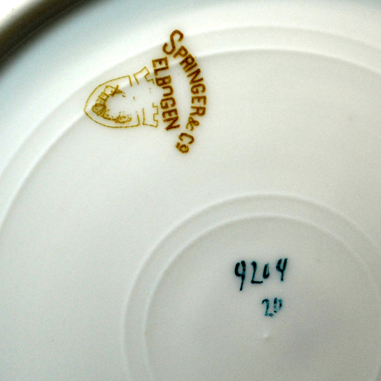 Antique Springer & Co Elbogen China 9.75-inch Soup Bowl 9204 pattern.