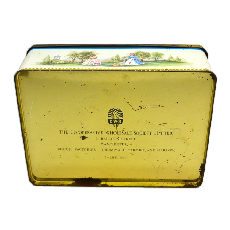 Vintage CWS Co-operative Georgian Ladies 2-LBS Biscuit Tin