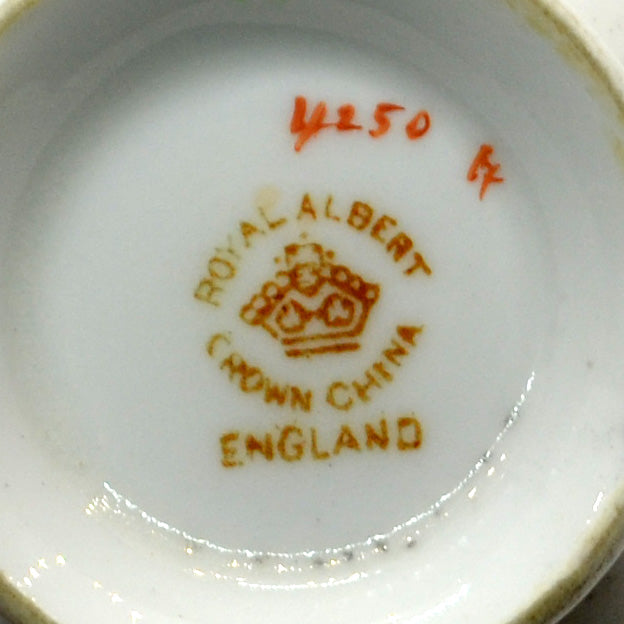 Antique Royal Albert Crown China Imari 4250 Teacup Saucer and Side Plate Trio