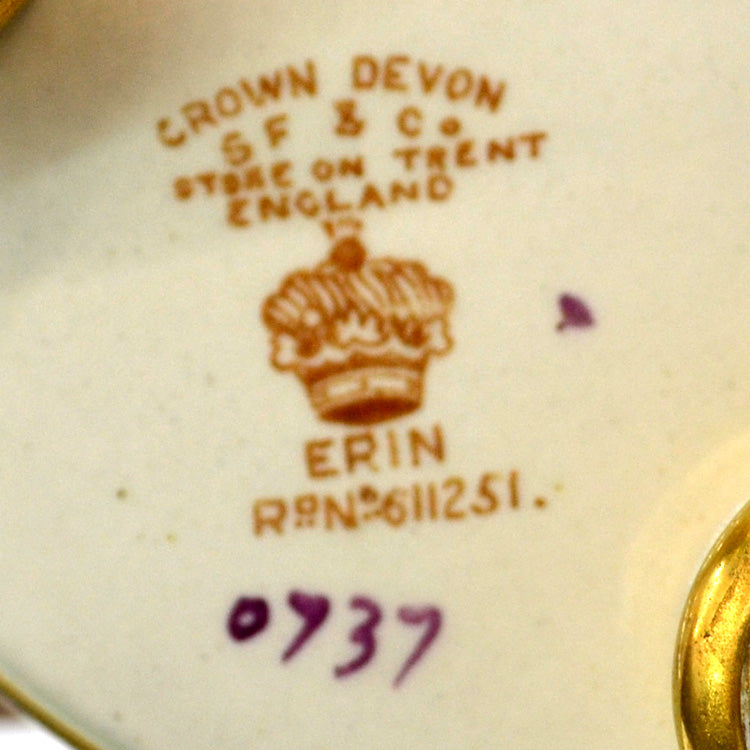 S Feilding and Co Crown Devon China Erin Antique Jardiniere