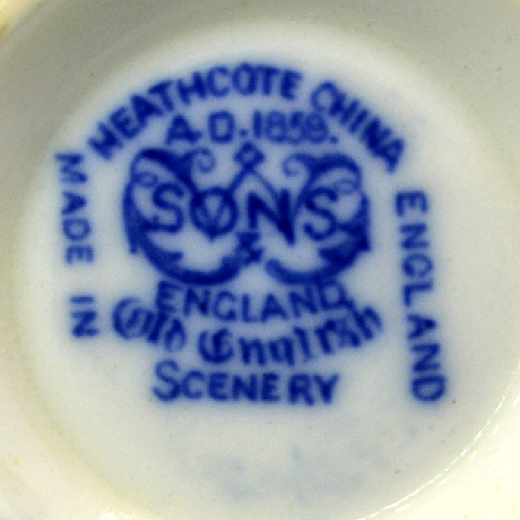 Heathcote Blue and White China Old English Scenery 8-inch Dessert Plate