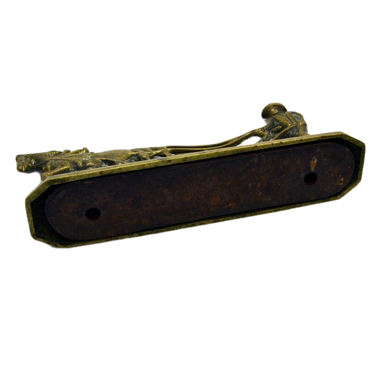 Antique brass and iron door stop