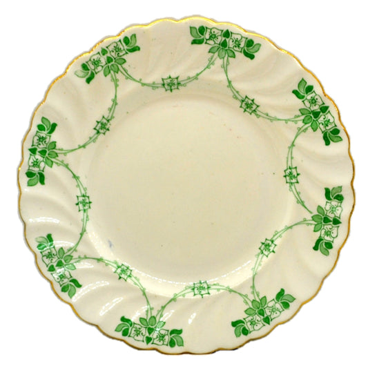 Antique Paragon Floral Green and White China Side Plate Pattern 2350