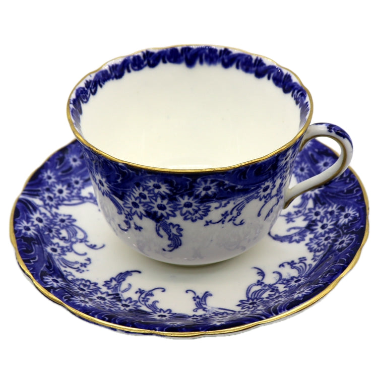 Antique Royal Doulton demitasse cup saucer cobalt blue gilt outlets tea cup saucer Signed HB Herbert Betteley Victorian bone china