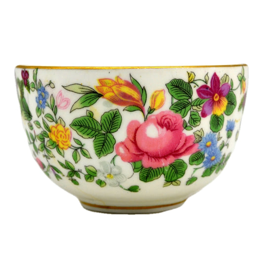 Antique Crown Staffordshire Porcelain 1000 Flowers China Sugar Bowl c1913