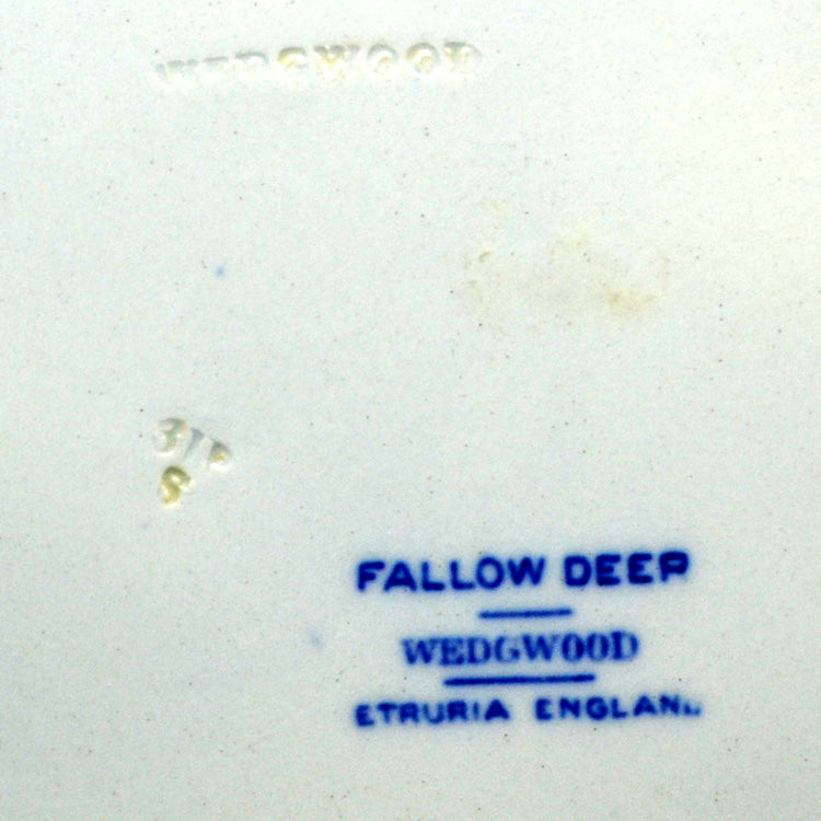 Wedgwood Blue and White china Landscape Plate Vintage Farmhouse Antiques