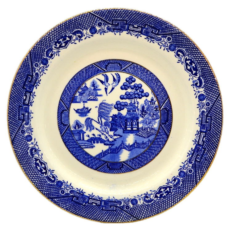 Barratts Willow Blue and White China Dinner Plate – Vintage