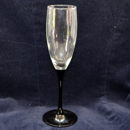 Vintage Black Stemmed Champagne Glass