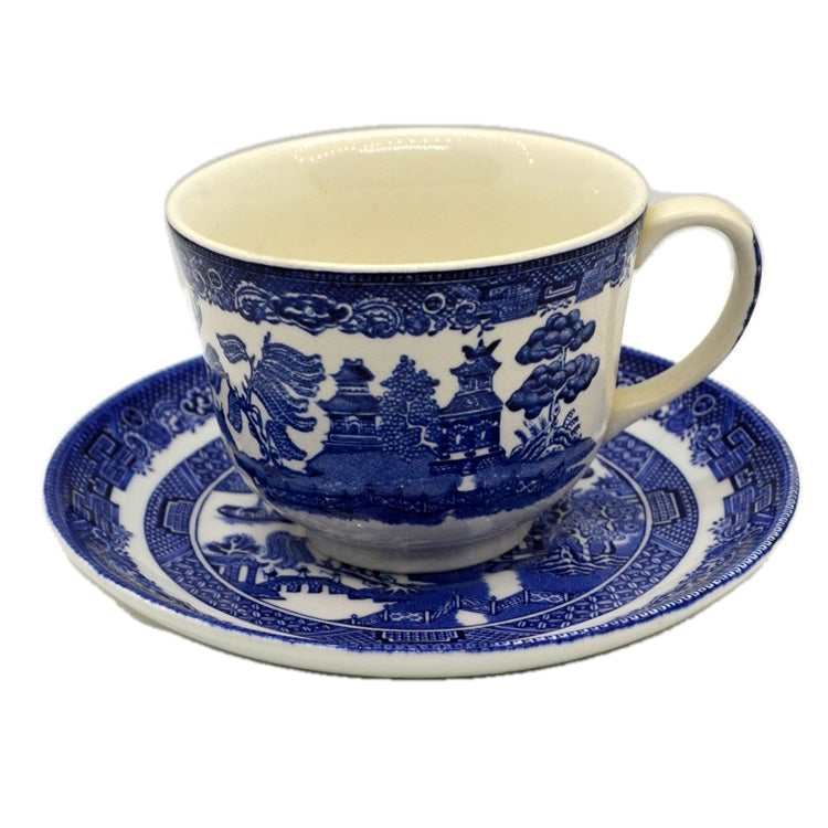 Johnson Brothers Blue Willow Teacup and Saucer – Vintage Farmhouse