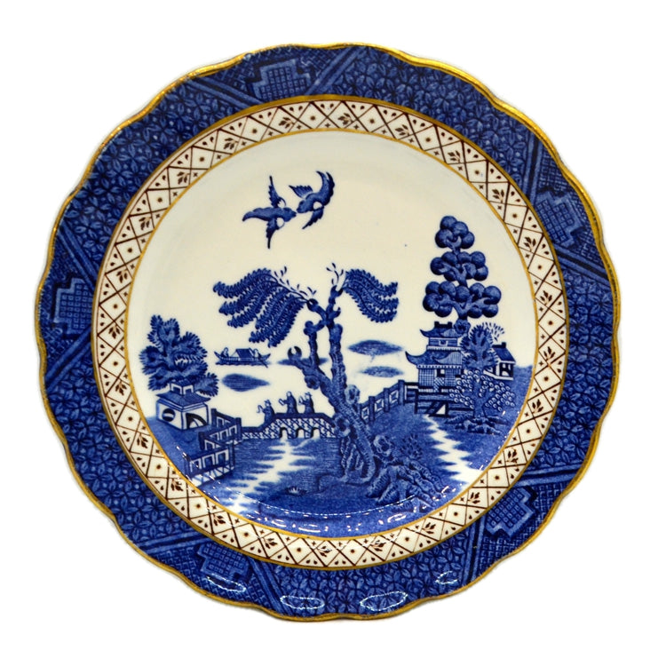 China Plate Blue And White Willow Antique Booths Real Old Willow