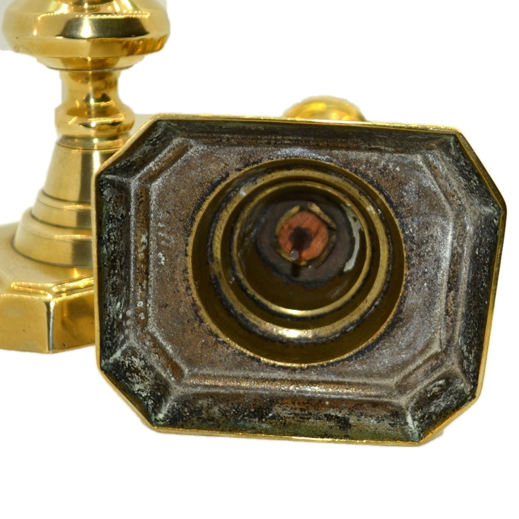 Antique Brass Classic 10.5-inch English Ejector Candlesticks