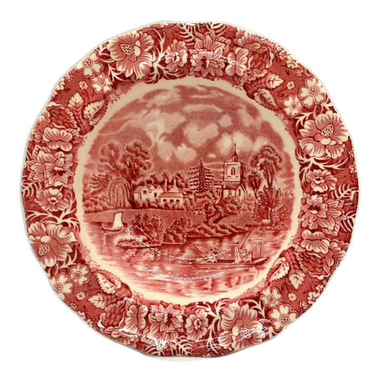 Palissy Pottery Red And White China Thames River Scenes Bray Buck Dess