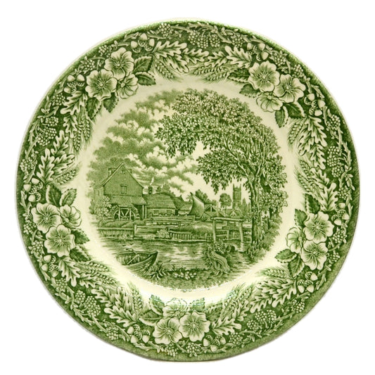 Broadhurst Ironstone Green and White China Dessert Plate