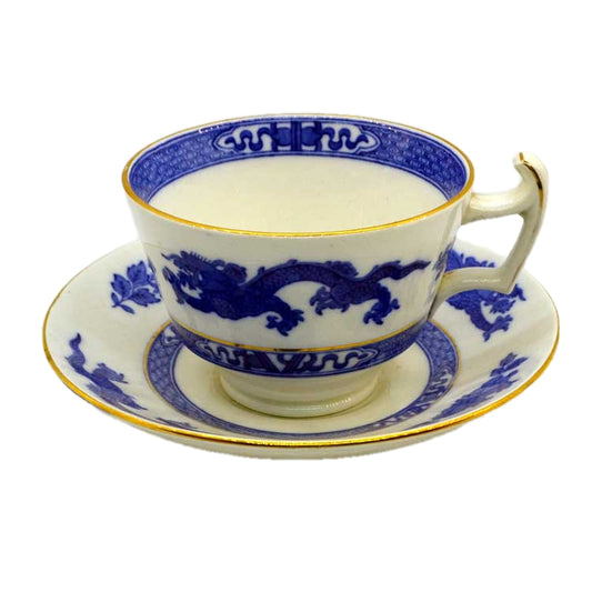 royal cauldon blue dragon antique breakfast cup