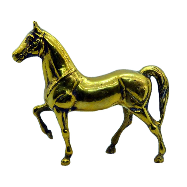 Solid Brass Horse Vintage English Cast Brass