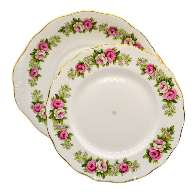 Enchantment colclough bone china cake stand plates