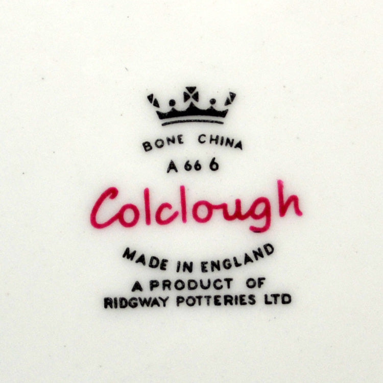 Colclough Floral China Pink Roses cake Plate 1954-1965