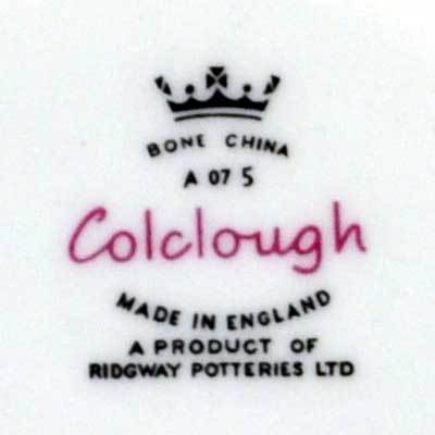 Colclough Ridgway factory mark