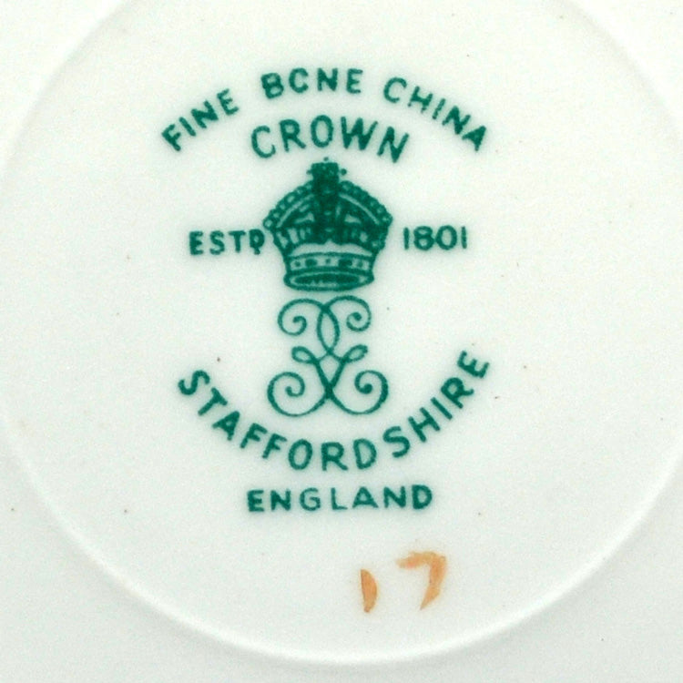 crown staffordshire china marks