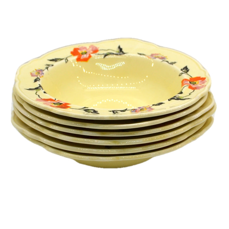 Grindley Doris English Dessert Bowls 1936-1954 Floral China