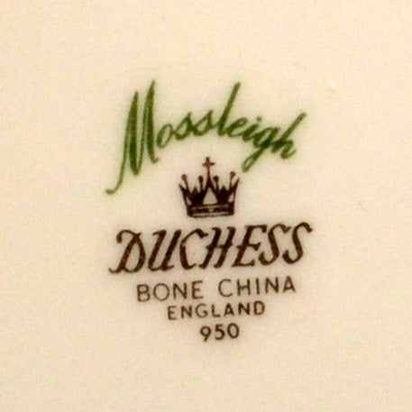 Duchess China Mossleigh Saucer marks