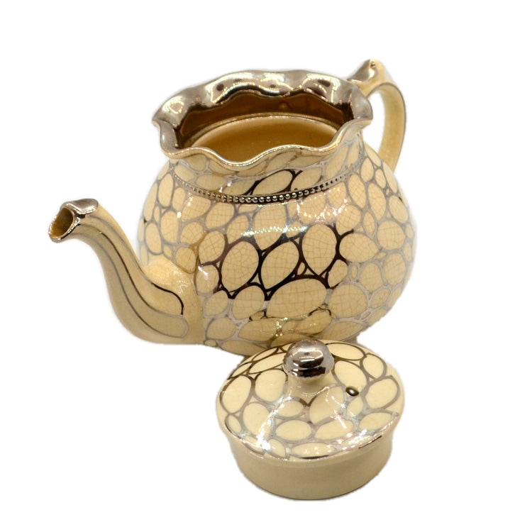Arthur Wood Vintage Silver Gilt China Teapot