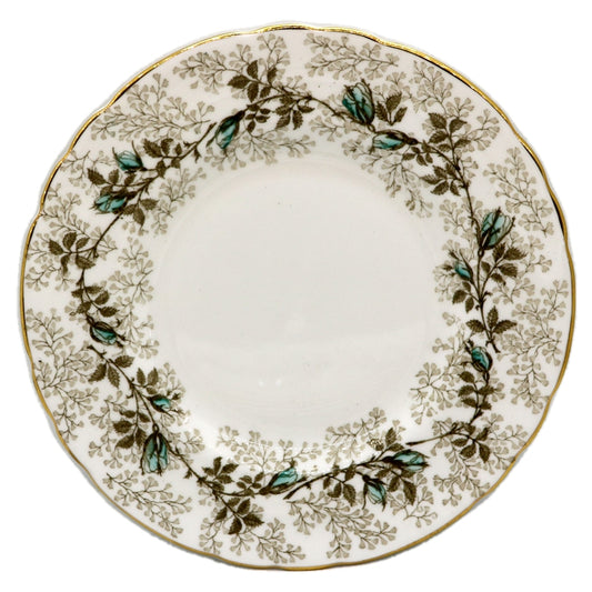 Tuscan Floral China Fashion Rose Turquoise Side Plate 1947 R H & S L Plant