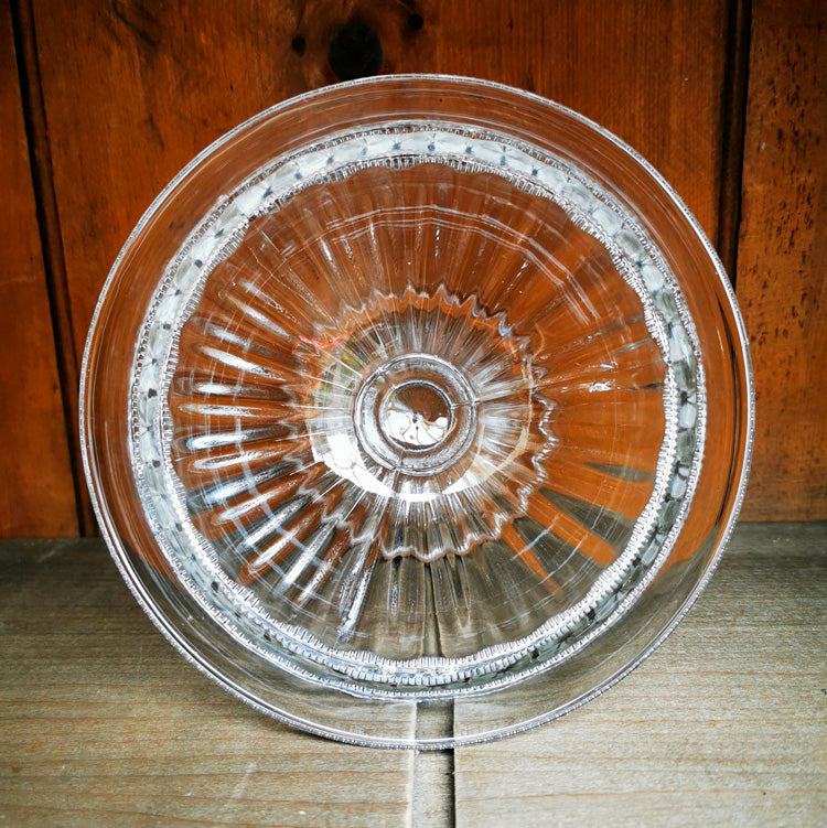 Antique Pressed Glass Pedestal Bowl