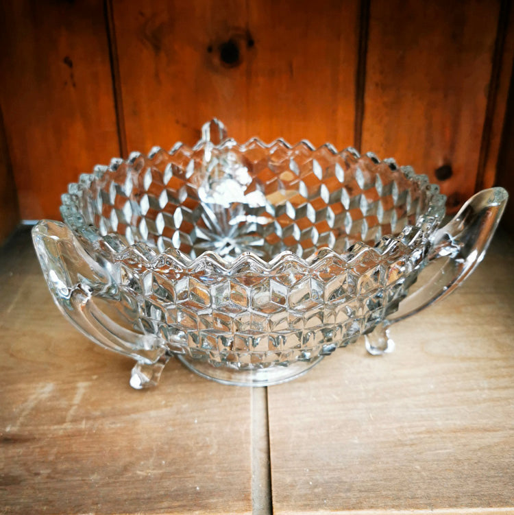 Art Deco Pressed Glass Bowl