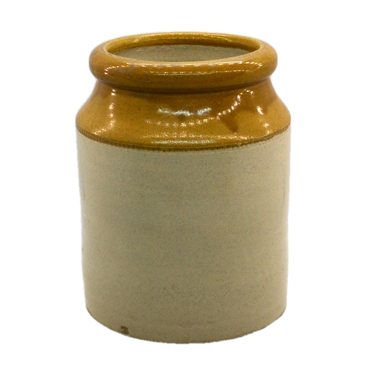 Vintage Salt-Glazed Stoneware Jar 7-7/8th-inch
