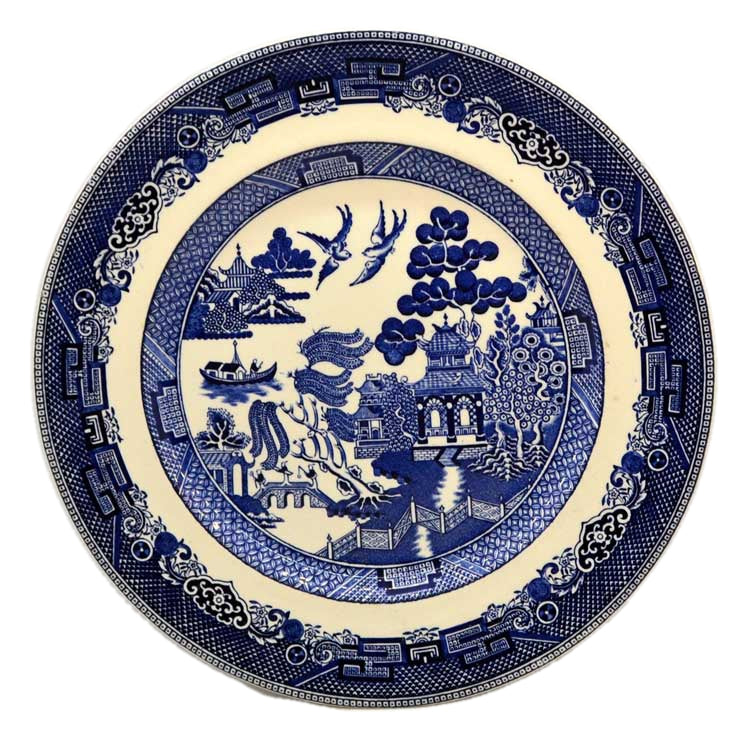 Antique Johnson Brothers Willow Dinner Plate – Vintage Farmhouse