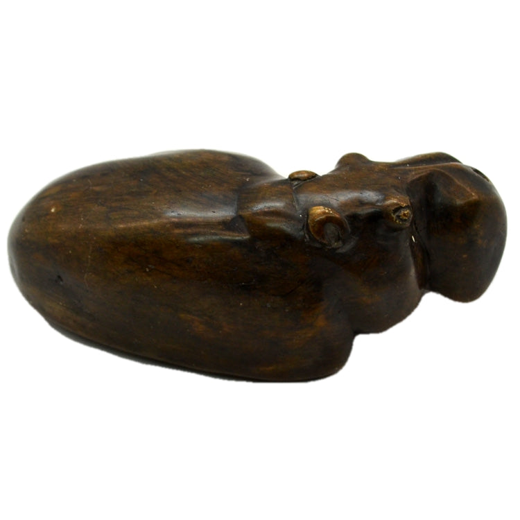 Vintage Soapstone Hippo Carved and Polished