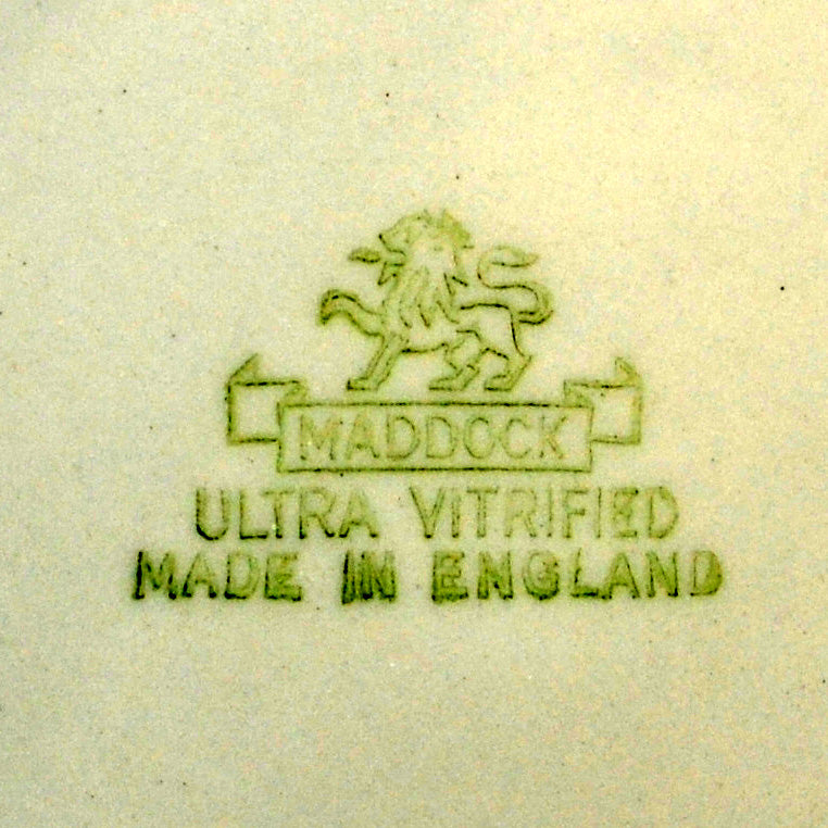 John Maddock & Sons Ultra Vitrified Red and Whitel China Side Plate