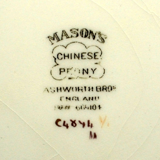 Antique Mason's Chinese Peony Ashworth Brothers  china mark