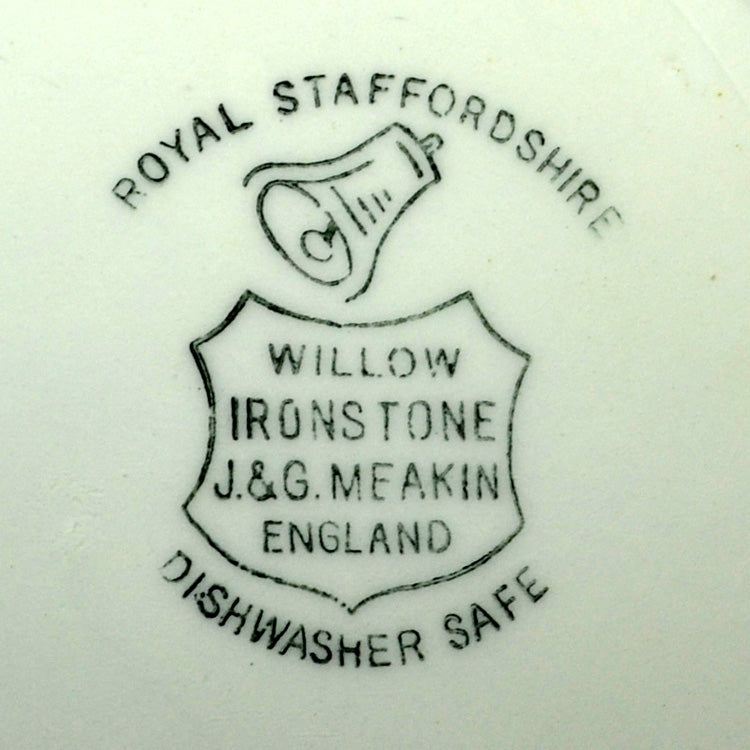 J&G Meakin Royal Staffordshire Willow Blue and White China Dinner Plate