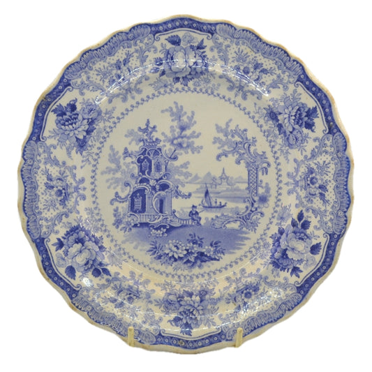 Antique 1860 blue and white china