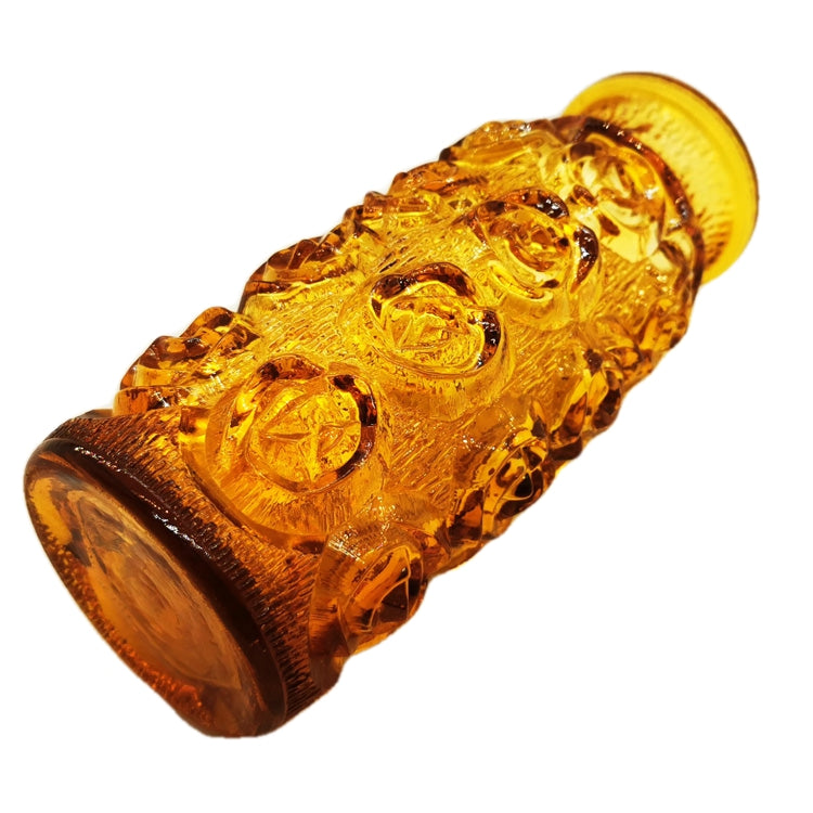 Oberglass Mid Century Amber Glass Vase