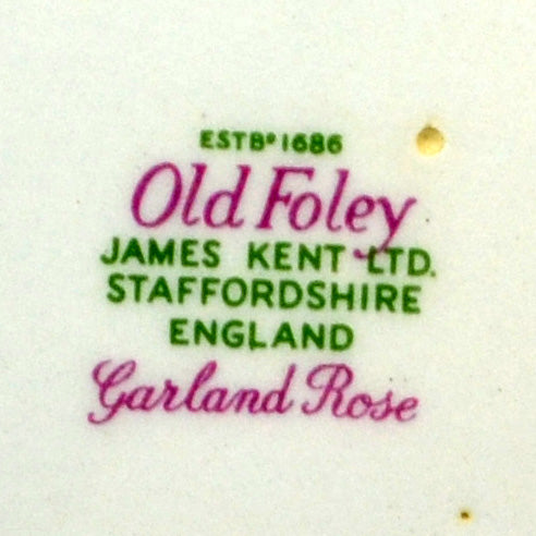 James Kent Old Foley Garland Rose China Tray Plate