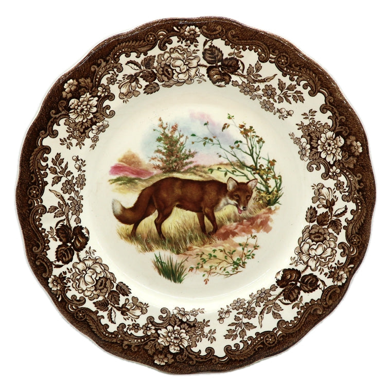  Worcesterの絵皿 Royal Worcester Palissy China Game Series Fox Dinner Plate