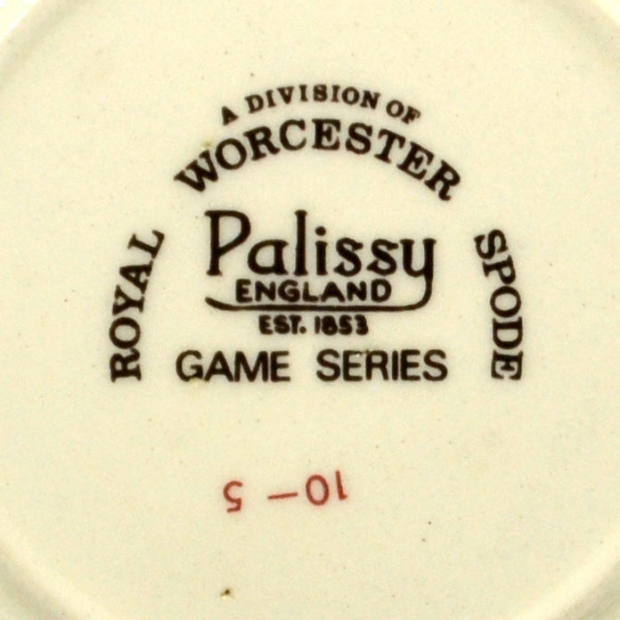 Royal Worcester Spode Palissy China Game Series Pheasant Saucer