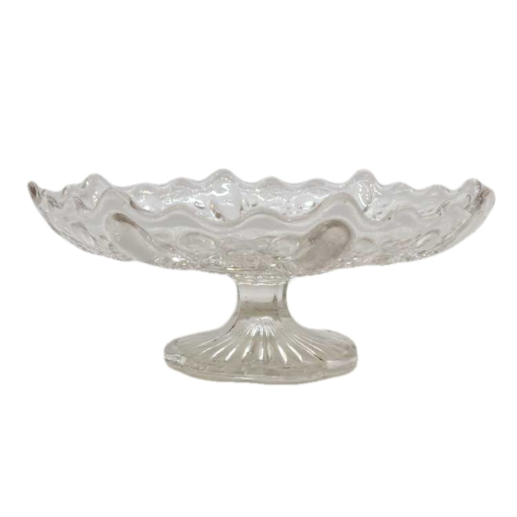 Early English quarter molded glass fruit stand